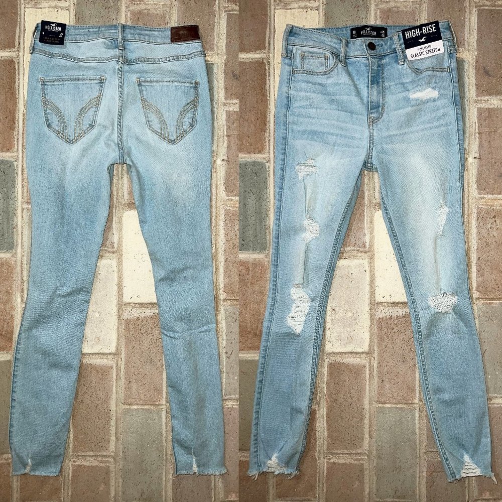 NWT! HOLLISTER High-Rise Crop Super Skinny Jeans ~ Size 1 Regular